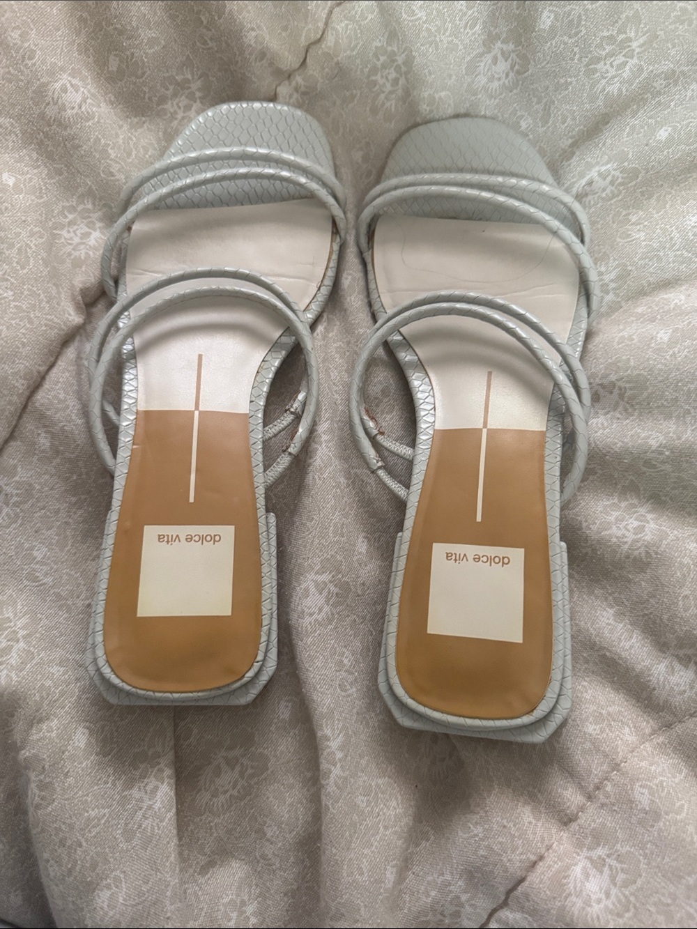 Dolce Vita Braided-Strap Square-Toe Slide Sandals